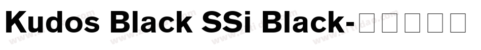 Kudos Black SSi Black字体转换